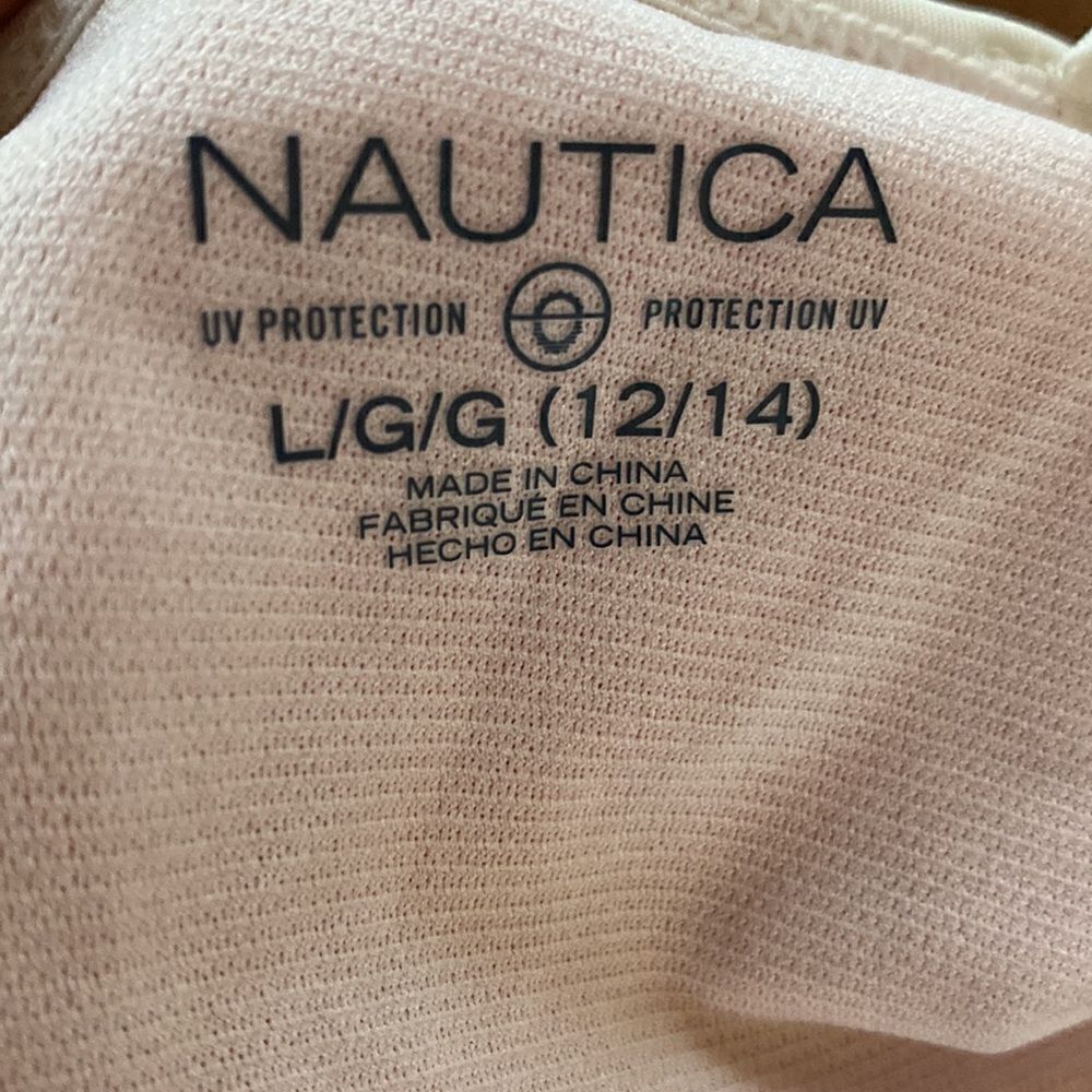 Nautica Performance One Piece Swimsuit with 50+UPF UV (12/14 Large) - Picture 7 of 8